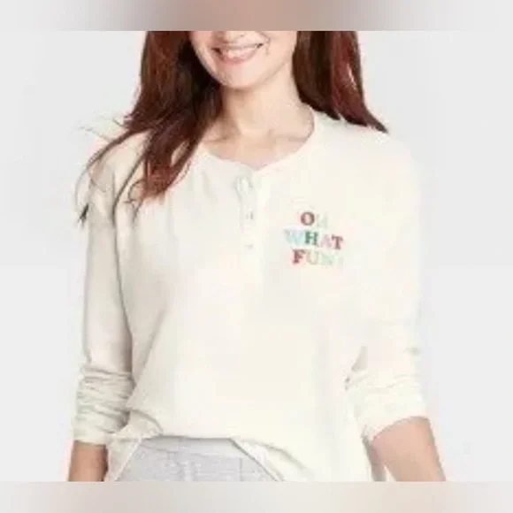 Wondershop 2 pc Thermal Top & Striped Pajama Pant - Picture 4 of 6